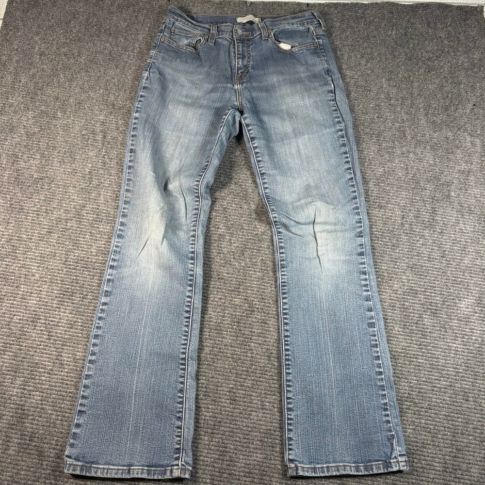 Levi's 515 Boot Cut Jeans Womens 10 Long Blue Good Stretch Mid Rise Denim